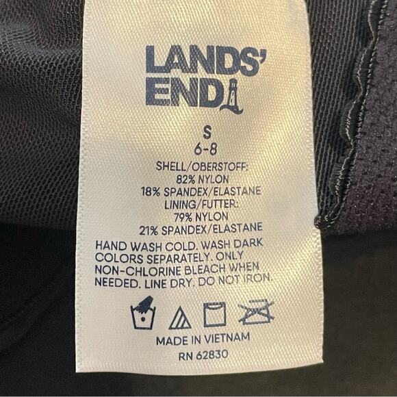 Lands’ End Black Tummy and Back Control One Piece Swimsuit NWT Size Small - Picture 9 of 11